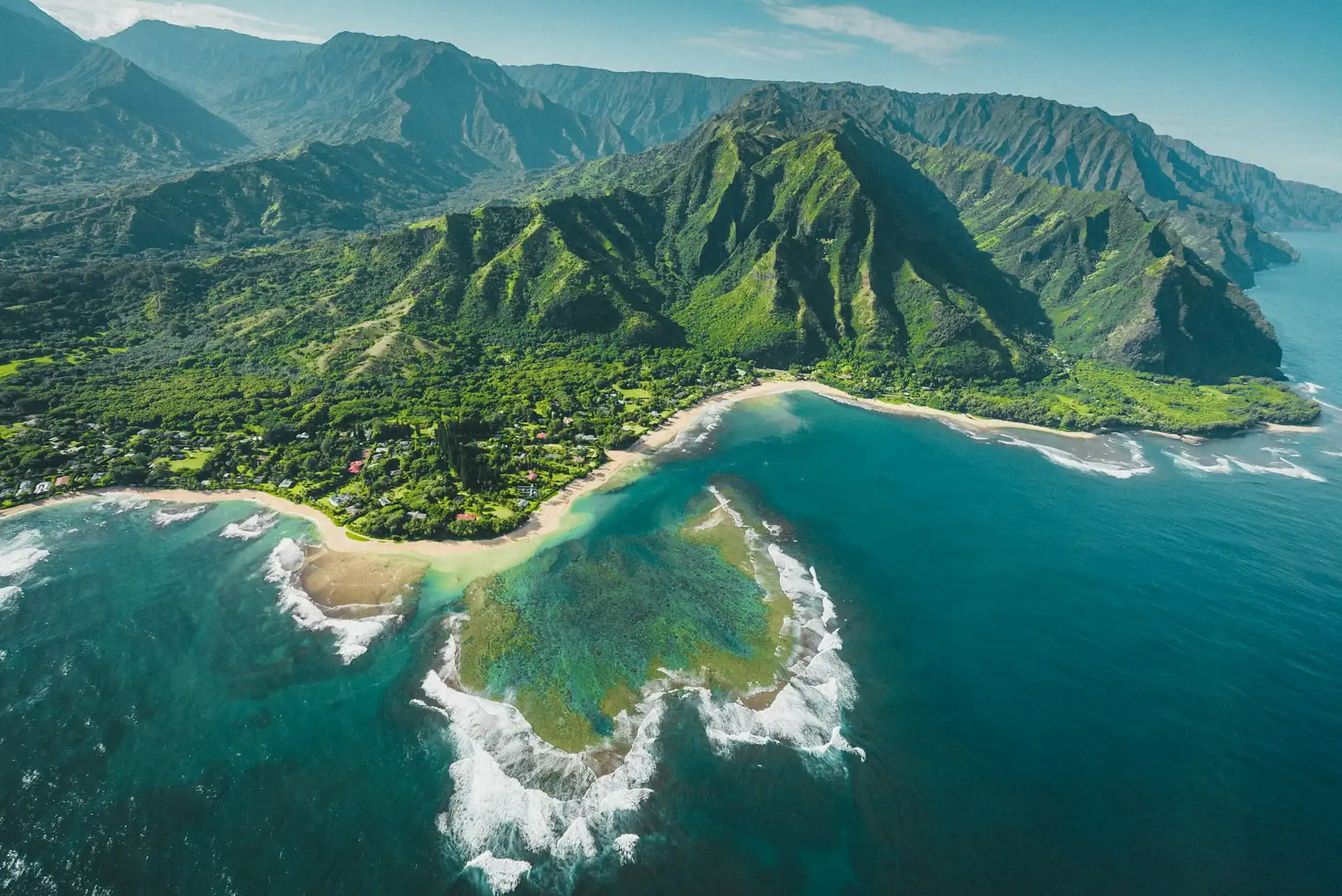 Hawaii aerial coastline
