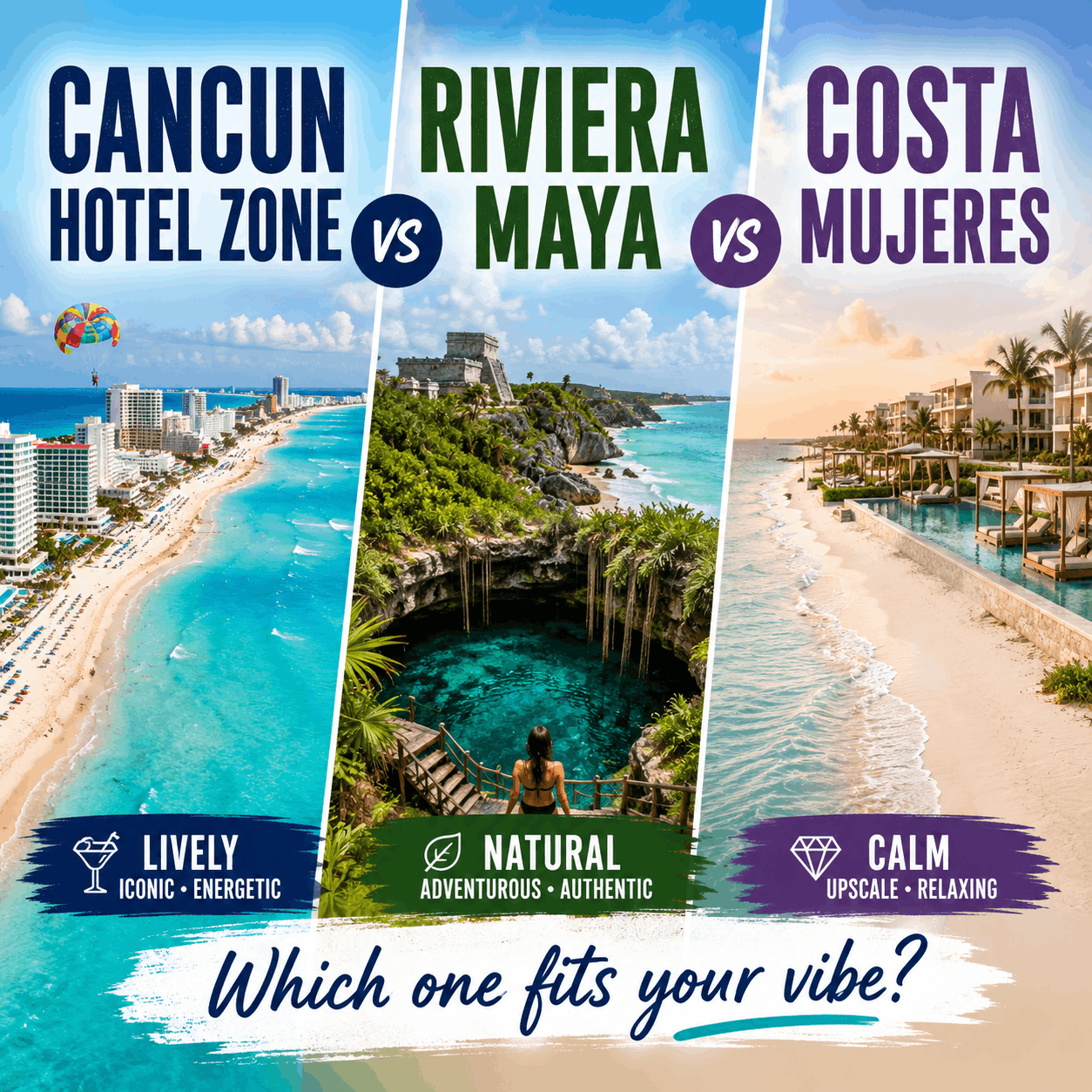 Cancun Hotel Zone vs Riviera Maya vs Costa Mujeres: Which One Fits You Best?