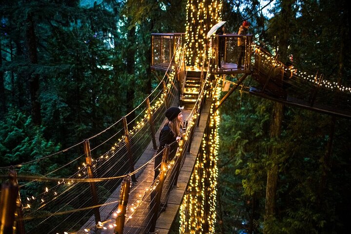 Vancouver Capilano Canyon light and peak of Christmas in Grouse mountain tour @ Globalduniya
